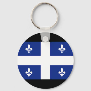 Canada Quebec Flag Key Ring