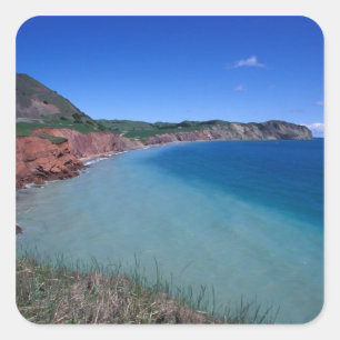 Canada, Quebec, Magdalen Islands, Cap Alright Square Sticker