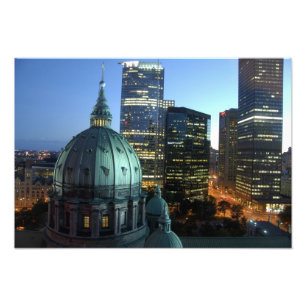 Canada, Quebec, Montreal. Downtown Montreal, Photo Print