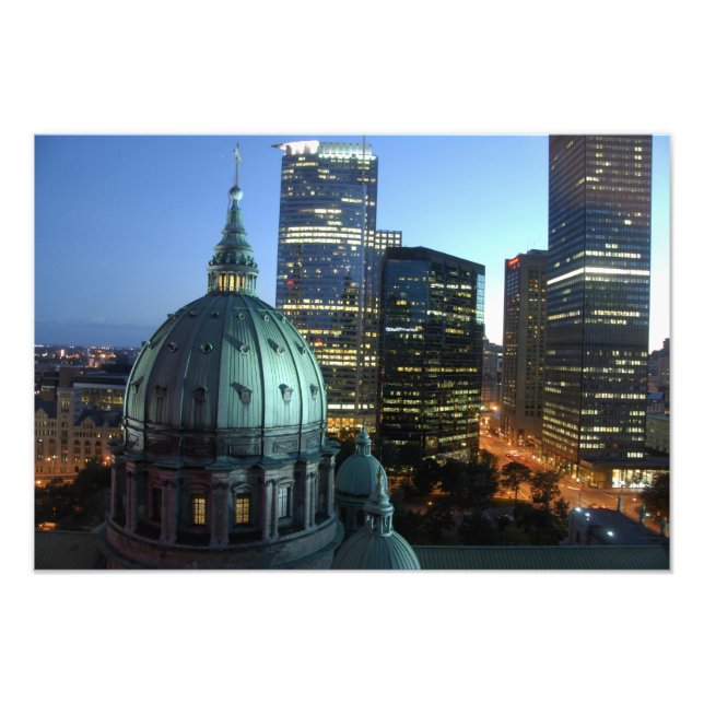 Canada, Quebec, Montreal. Downtown Montreal, Photo Print (Front)