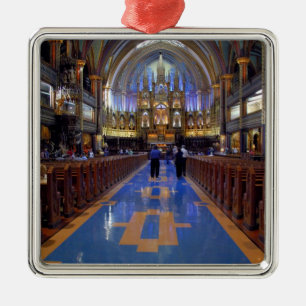 Canada,  Quebec,  Montreal. Interior of Notre 3 Metal Tree Decoration
