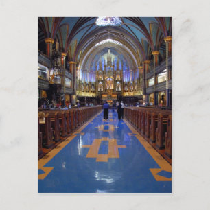Canada,  Quebec,  Montreal. Interior of Notre 3 Postcard