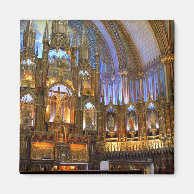 Canada,  Quebec,  Montreal. Interior of Notre Magnet (Front)