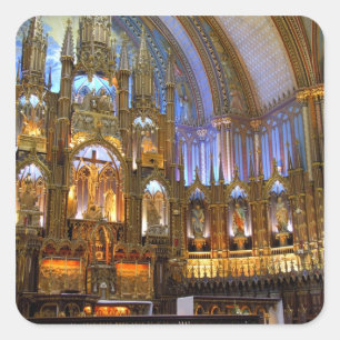 Canada, Quebec, Montreal. Interior of Notre Square Sticker