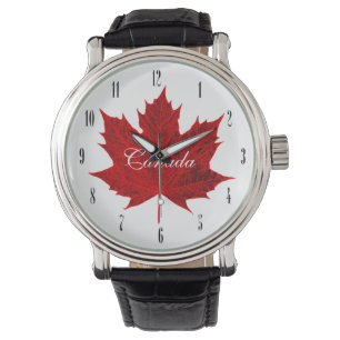 Canada-Red Maple Leaf/customisable Watch