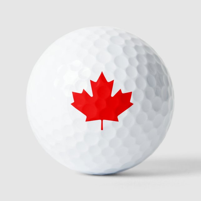 Canada Red Maple Leaf Golf Balls (Front)