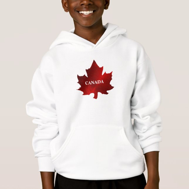 CANADA Red Maple Leaf Hoodie  (Front)