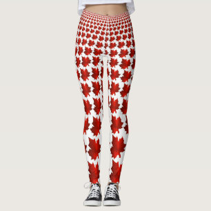 CANADA Red Maple Leaf Leggings 