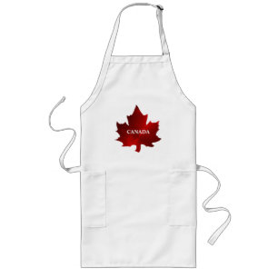 Canada Red Maple Leaf Long Apron