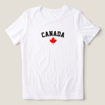 Canada Red Maple Leaf Minimalist Arched Text