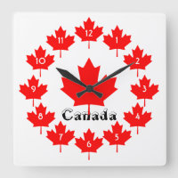 Canada Red Maple Leaf Pattern w Snow Fun Canadian