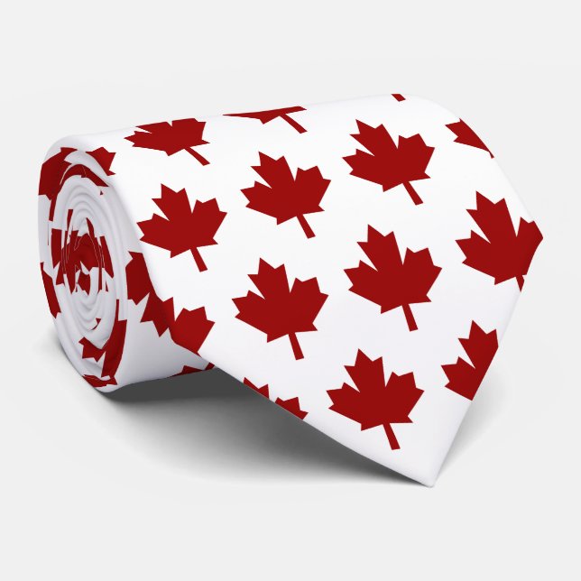 Canada Red Maple Leaf Tie (Rolled)