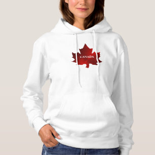 CANADA Red Maple Leaf Womens Hoodie