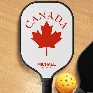 Canada Red & White Canadian Flag Pickleball Paddle