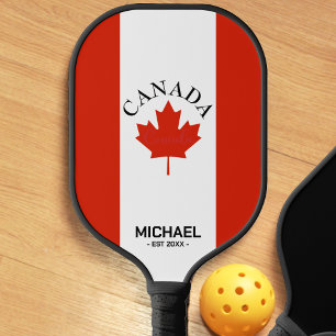 Canada Red & White Canadian Flag Pickleball Paddle