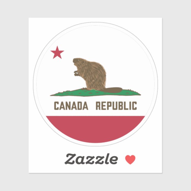 Canada Republic California Flag Beaver (Sheet)