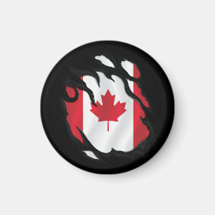 Canada Ripped Flag Magnet