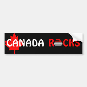 Canada Rocks - Curling Bumper Sticker
