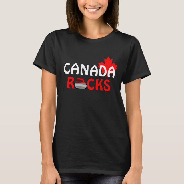 Canada Rocks - Curling T-Shirt (Front)