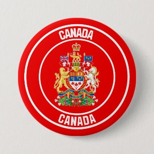 Canada Round Emblem 7.5 Cm Round Badge
