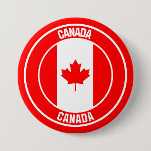 Canada Round Emblem 7.5 Cm Round Badge