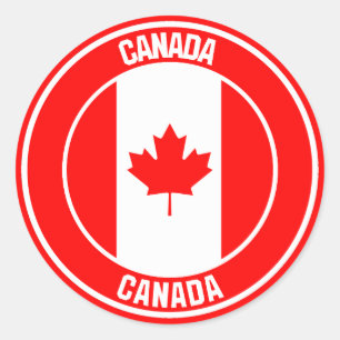 Canada Round Emblem Classic Round Sticker