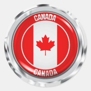 Canada Round Emblem Classic Round Sticker