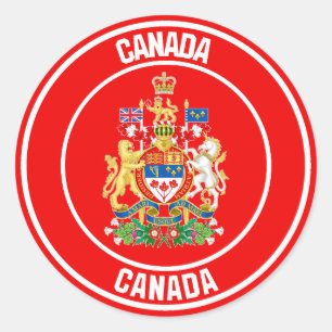 Canada Round Emblem Classic Round Sticker