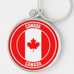 Canada Round Emblem Key Ring