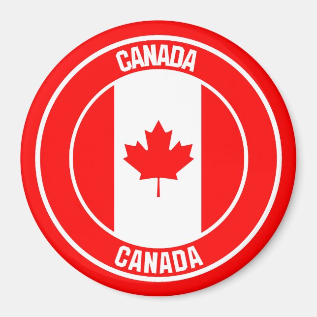 Canada Round Emblem Magnet (Front)