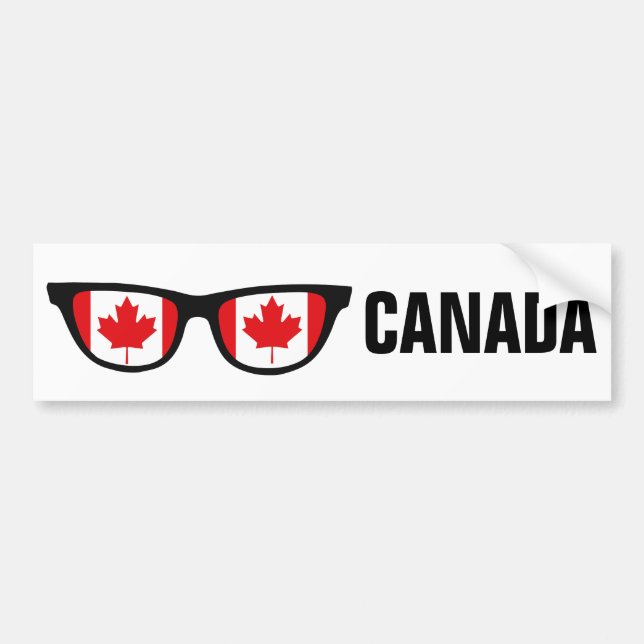 Canada Shades custom text & colour bumpersticker Bumper Sticker (Front)