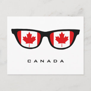 Canada Shades custom text & colour postcard