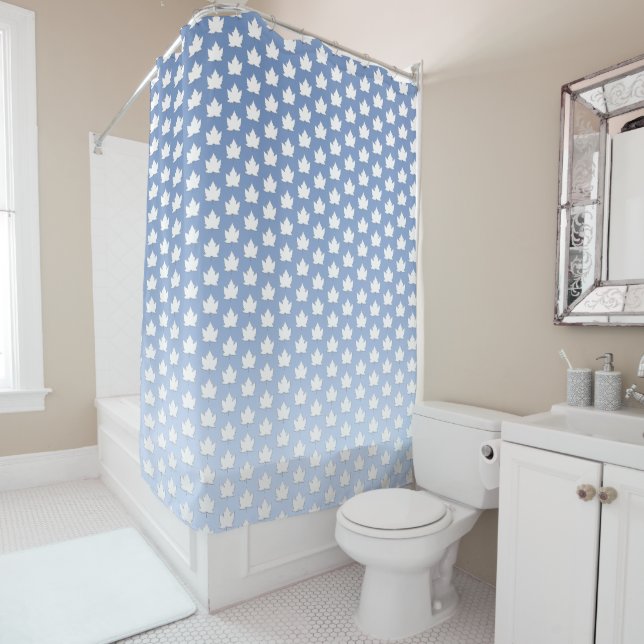 Canada Shower Curtain Canada Maple Leaf Decor (In Situ)