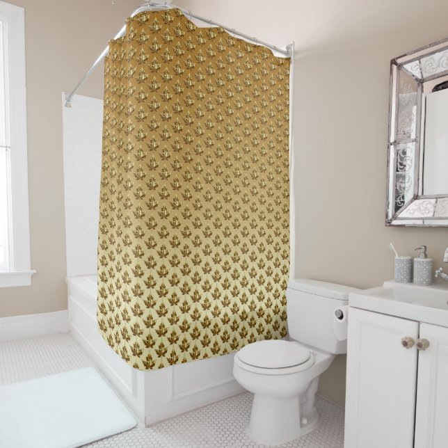 Canada Shower Curtain Gold Medal Canada Decor (In Situ)