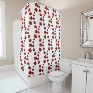 Canada Shower Curtains Canada Maple Leaf Decor