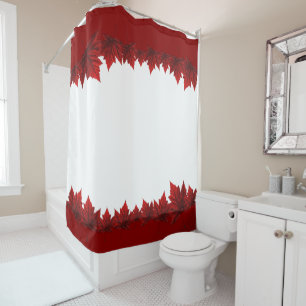 Canada Shower Curtains Canada Maple Leaf Decor