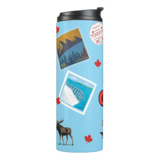 Canada Sights to See Colorful Canadian Pride Thermal Tumbler