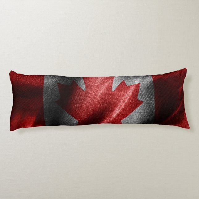 Canada silk flag body cushion (Back)