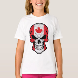 Canada Smiling Skull Flag T-Shirt