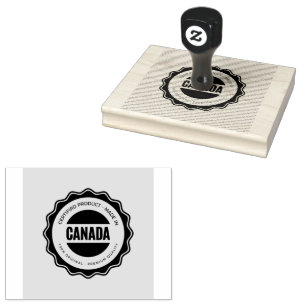 Canada Smooth Wooden Handle Horizontal Format Use Rubber Stamp