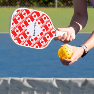 Canada Snow Capped Letter Canadian Flag Tiled Name Pickleball Paddle