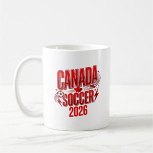 Canada Soccer 2026 Soccer Bold Country Typography Coffee Mug