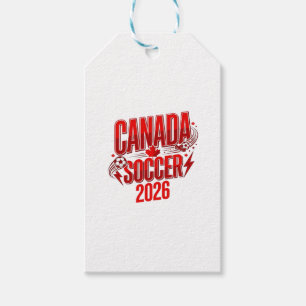 Canada Soccer 2026 Soccer Bold Country Typography Gift Tags