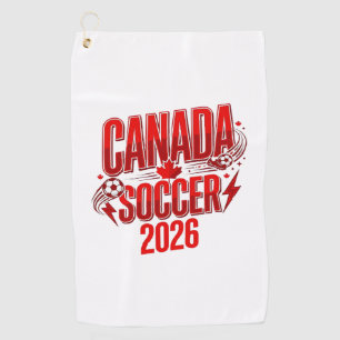 Canada Soccer 2026 Soccer Bold Country Typography Golf Towel