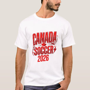 Canada Soccer 2026 Soccer Bold Country Typography T-Shirt
