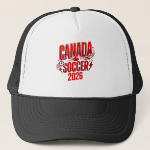Canada Soccer 2026 Soccer Bold Country Typography Trucker Hat