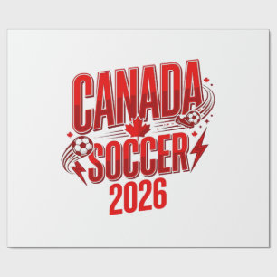 Canada Soccer 2026 Soccer Bold Country Typography Wrapping Paper