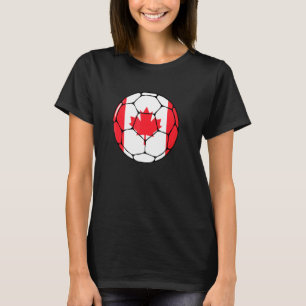 Canada Soccer Ball Flag Jersey Futbol Canadian Foo T-Shirt