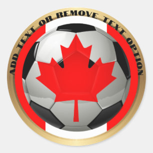 Canada Soccer Ball Sports Classic Round Sticker