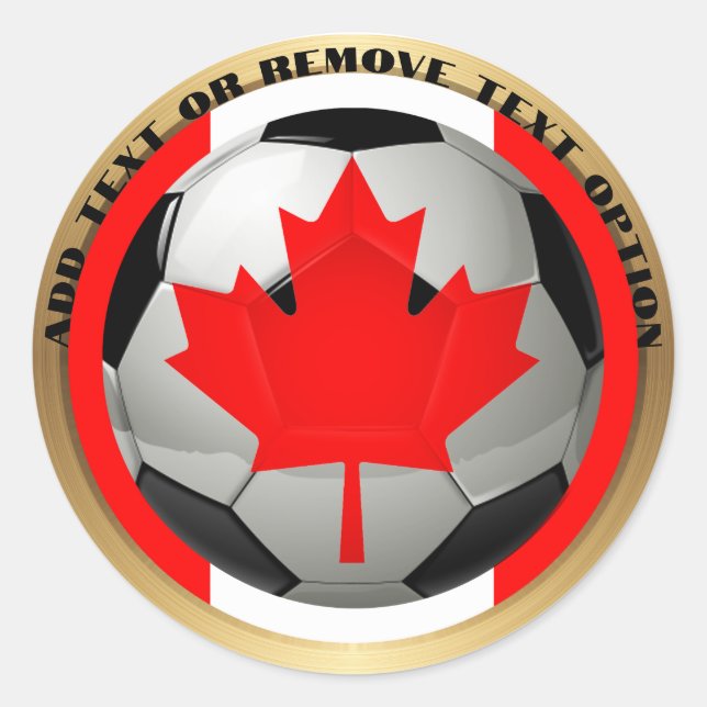 Canada Soccer Ball Sports Classic Round Sticker (Front)